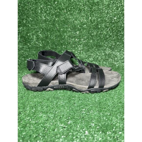 Merrell Sandspur Rose Convert Black Gladiator Leather Strap Sandal Womens Size 8 - Picture 1 of 8